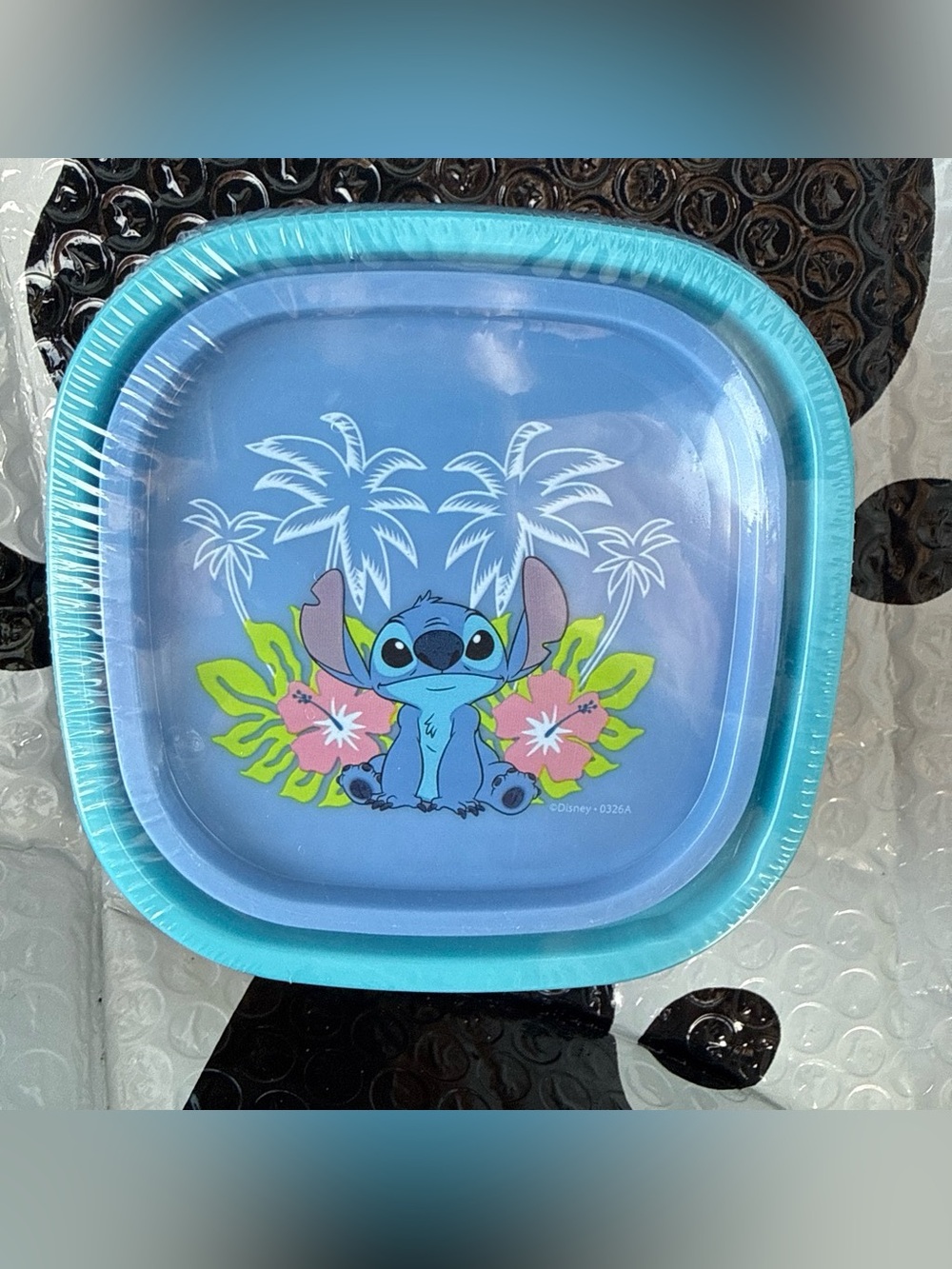 Disney Stitch Blue Tropical storage containers 2 lids and 2 containers - Pack